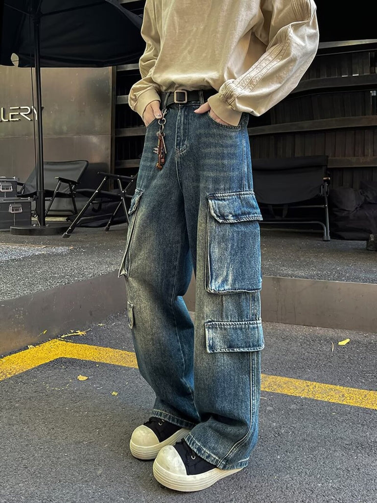 Barevici Terra distressed slim fit jeans men’s full size casual denim side view