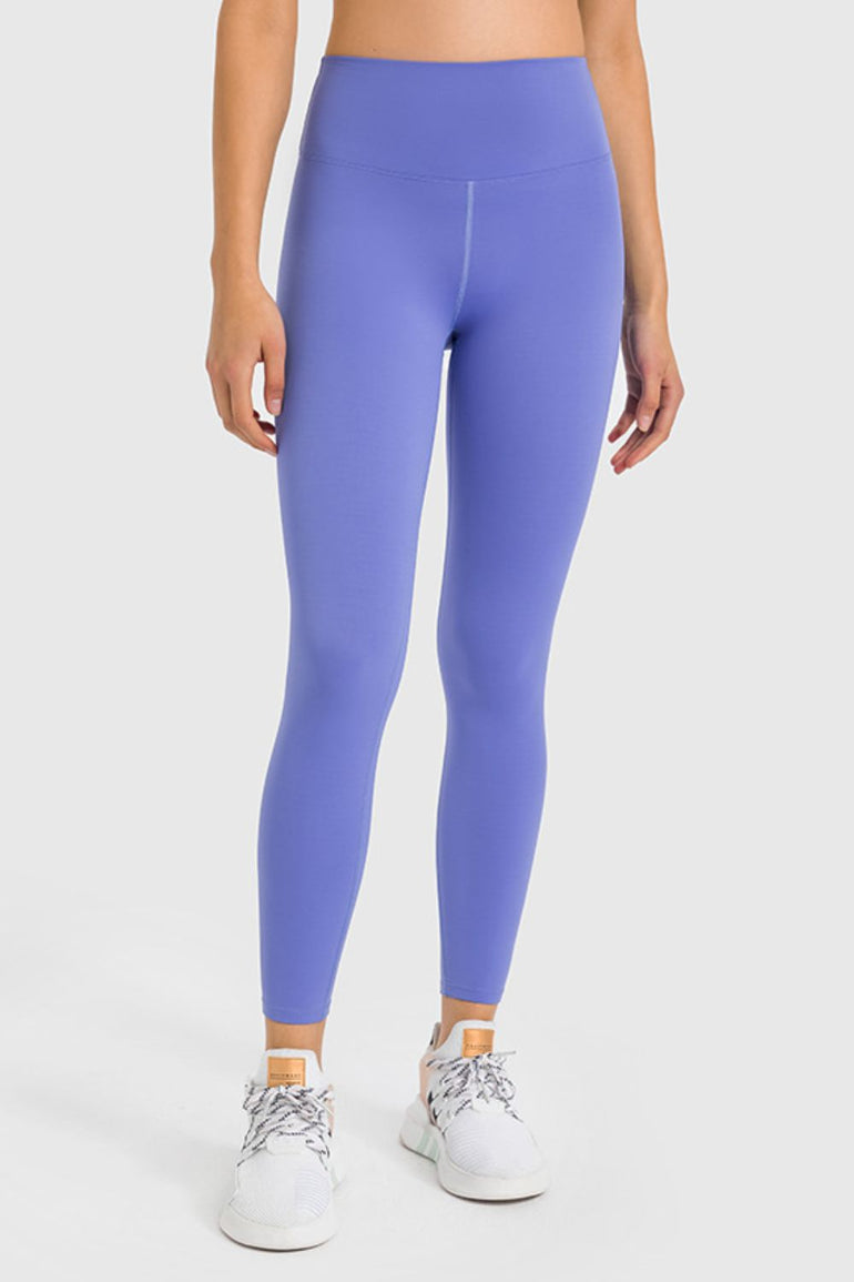 Barevici Millennia high waist yoga leggings women’s ankle length sculpting active tights in Blue Purple.