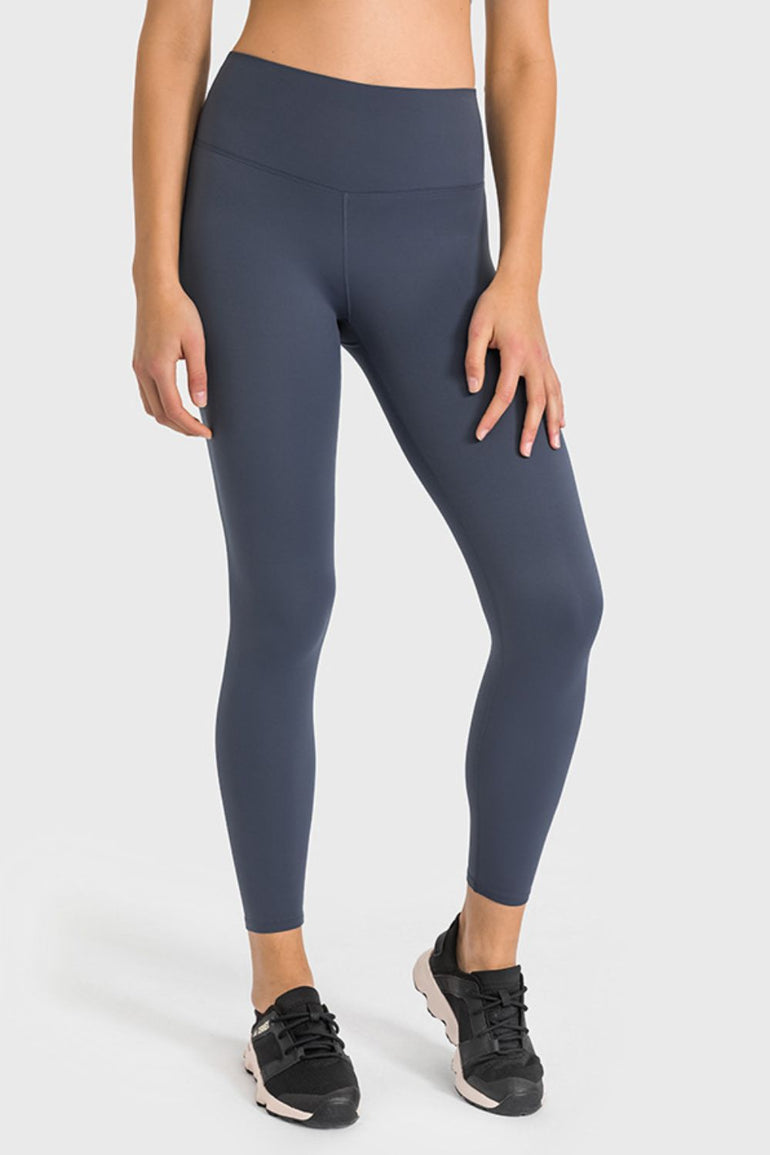 Barevici Millennia high waist yoga leggings women’s ankle length sculpting active tights in Dark Navy.
